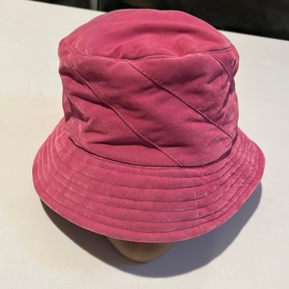 BUCKET HAT one size pink velvet lined  bucket hat , Barbie Pink - Picture 1 of 8